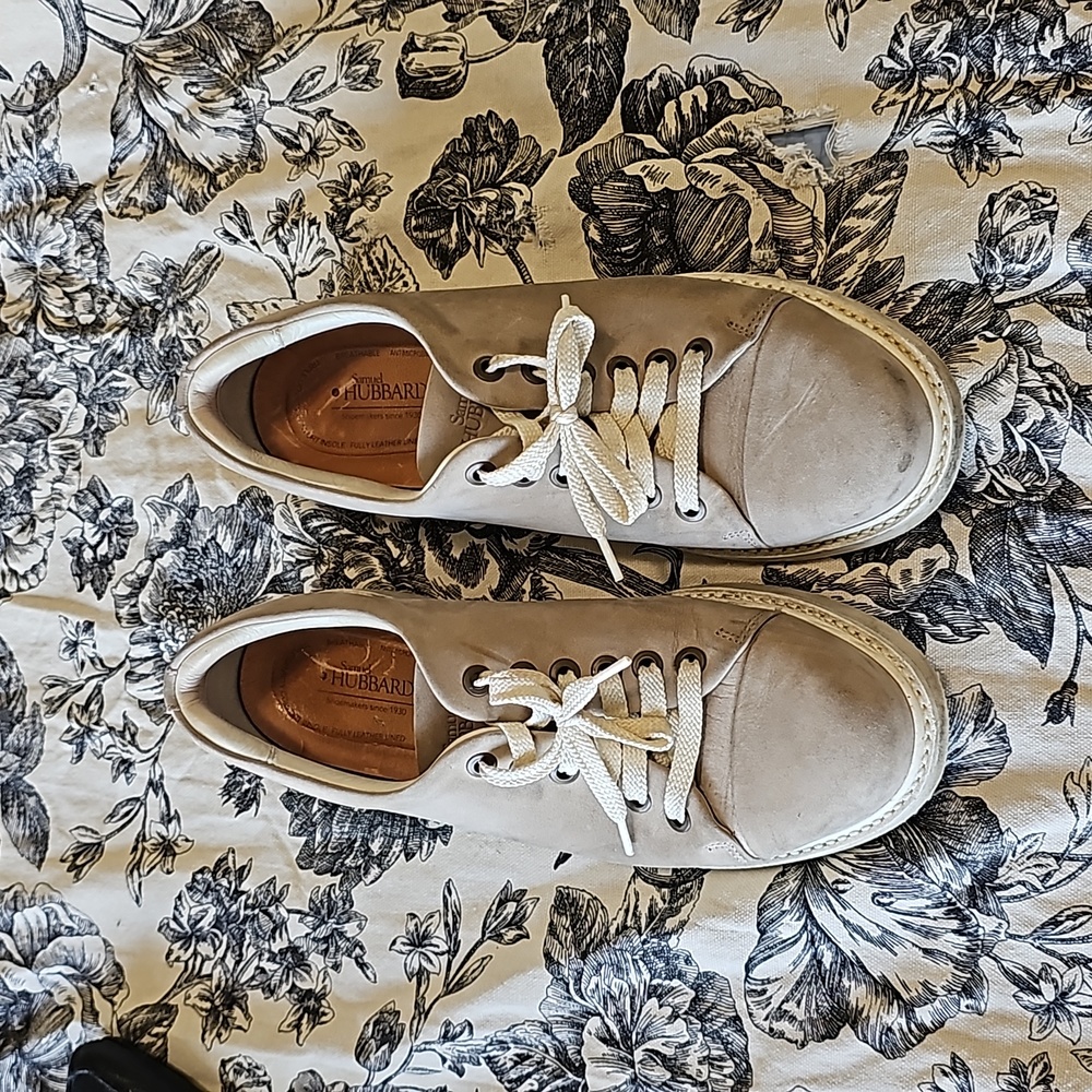 Samuel Hubbard Gray Tan Suede Sneakers Sz 5.5 5 ½